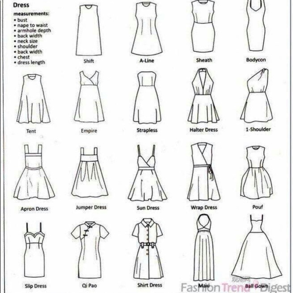 To help you describe dresses.